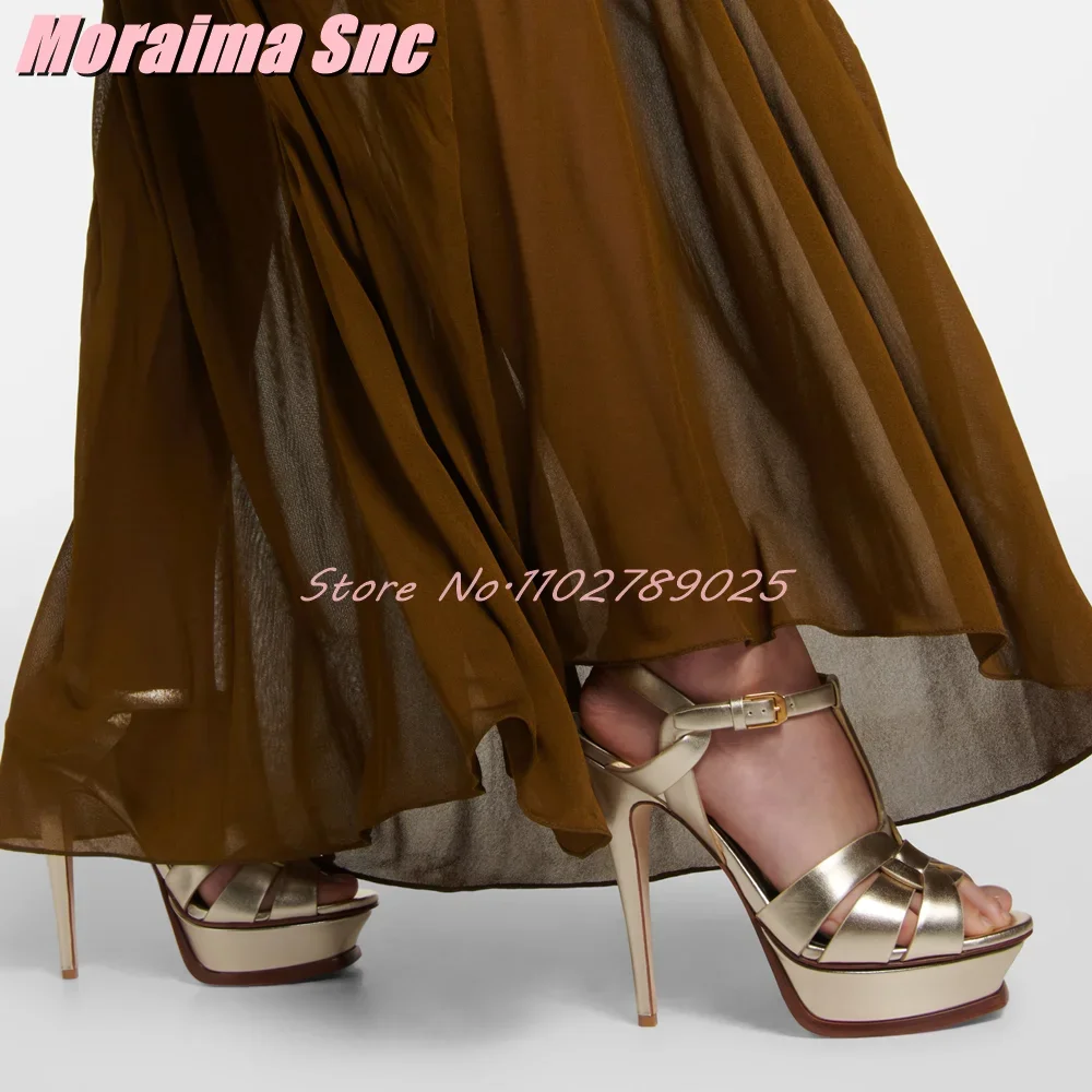 Platform Waeve T-strap Square  - огляд і ціна Casual Sandal Leather