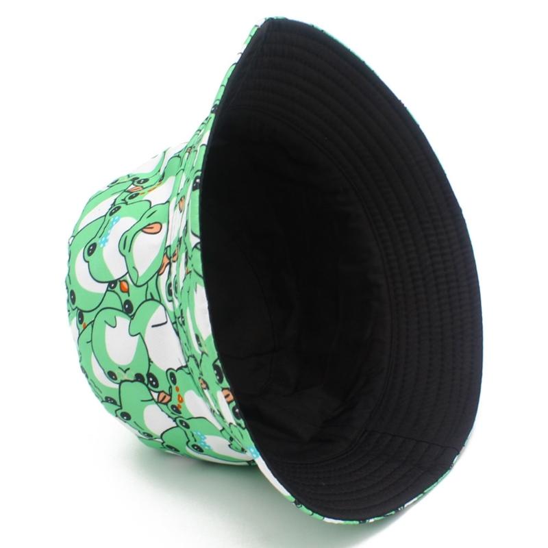 A52E Frogs Print Bucket Hat So - огляд і ціна Packable Hat Nylon