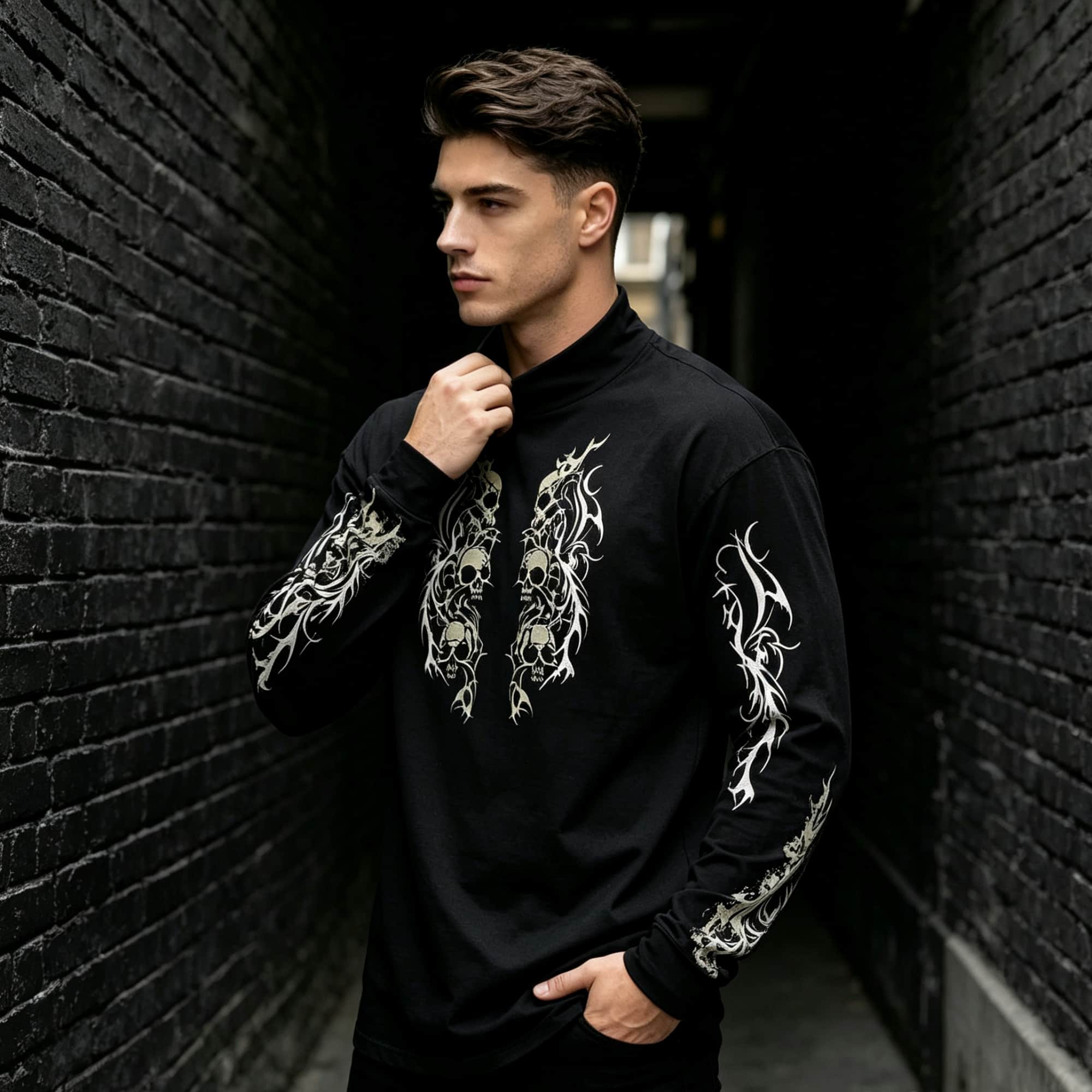 Dark Tattoo‑Graphic Men Mock N - огляд і ціна Tee Graphic Print