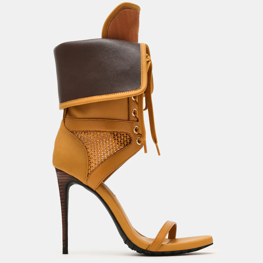 Women Open Toe Stilettos Lace  - огляд і ціна Casual Sandal Leather