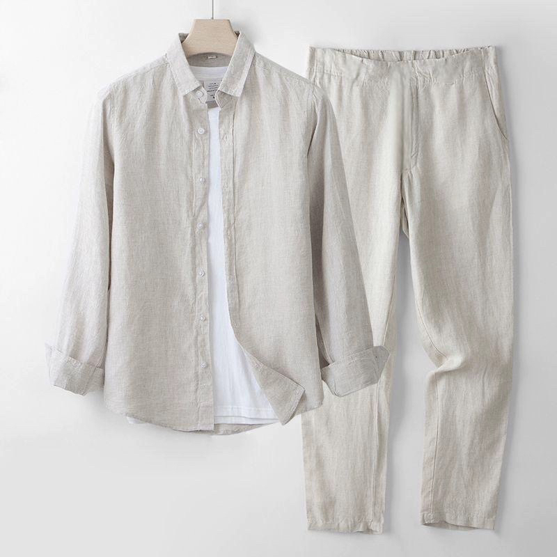Beach Vacation Style Men's Cot - огляд і ціна Linen Shirt Breathable