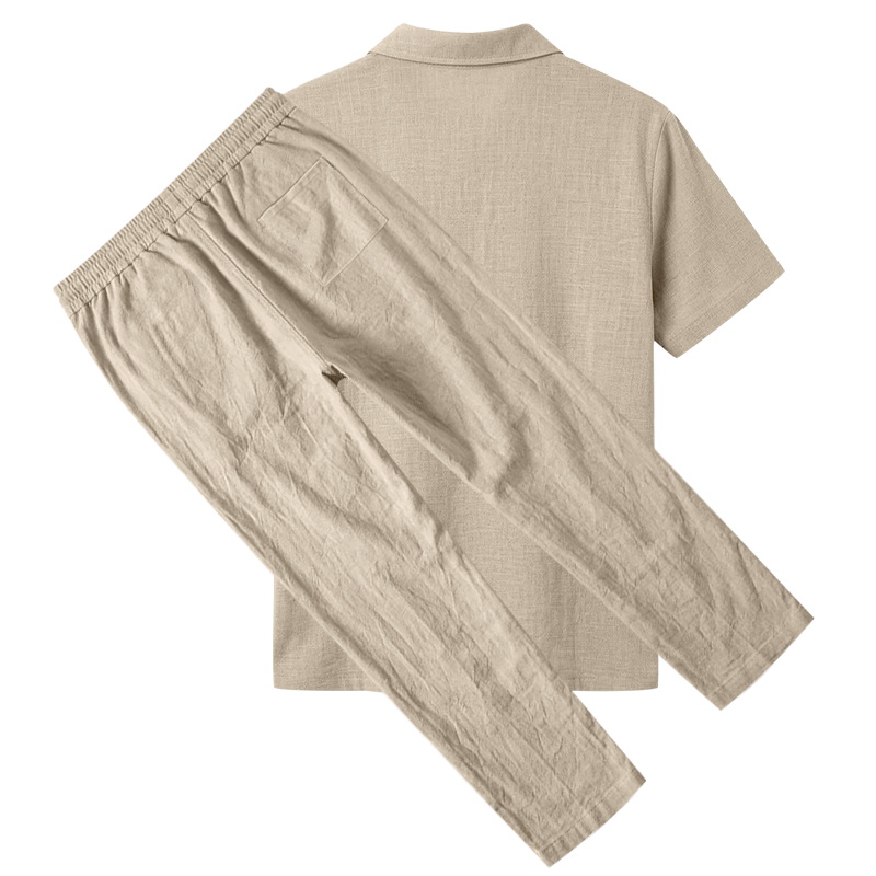 Men's 2 Piece Polo Set Short S - огляд і ціна Short Linen Drawstring