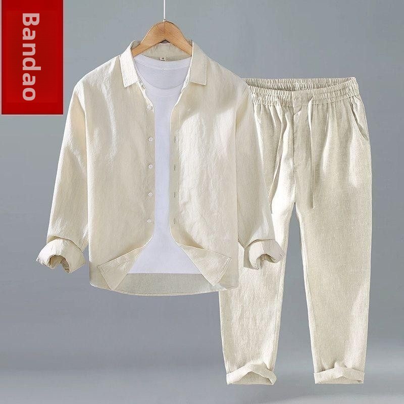 Loose Linen Men's Casual Short - огляд і ціна Linen Shirt Breathable
