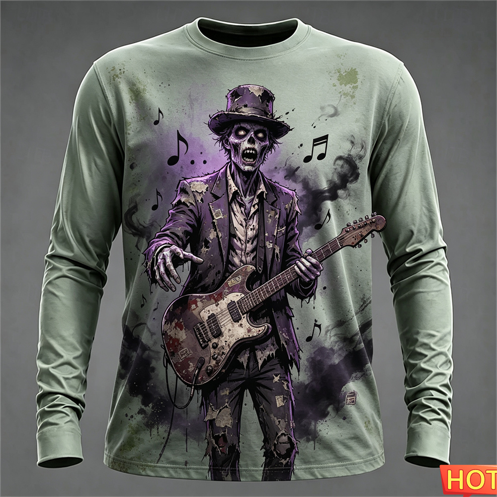 Autumn winter Men's Long sleev - огляд і ціна Tee Graphic Print